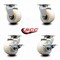 Service Caster 4 Inch Nylon Swivel Caster Set with Roller Bearings 2 Brakes SCC SCC-20S420-NYR-2-TLB-2 - alternate 3